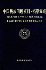 当代中国民族问题资料·档案汇编  《民族问题五种丛书》及其档案集成  第5辑  中国少数民族社会历史调查资料丛刊  第73卷