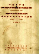 中国共产党  贵州省黔南布依族苗族自治州组织史资料  1932-1987  贵州省黔南布依族苗族自治州  政军统群系统组织史资料  1949-1987（送审稿7）