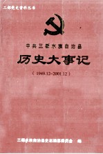 中共三都水族自治州县历史大事记  1949.12-2001.12