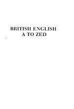 BRITISH ENGLISH A TO ZED