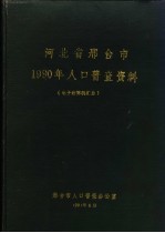 河北省邢台市1990年人口普查资料  电子计算机汇总