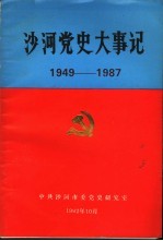 沙河党史大事记  1949年-1987年