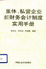 集体私营企业新财务会计制度实用手册