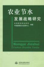 农业节水发展战略研究