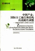 中国产业：国际分工地位和结构的战略性调整