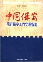 中国保安：现行保安工作实用指南  中