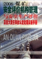 安全评价机构管理与安全生产评价及重大责任事故认定处理实施手册  第1卷