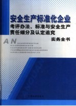 安全生产标准化企业考评办法、标准与安全生产责任细分及认定追究实务全书  2卷