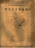 国立中央研究院历史语言研究所专刊  湖北方言调查报告  第1、2册