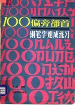 100偏旁部首钢笔字速成练习