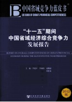 “十一五”期间中国省域经济综合竞争力发展报告