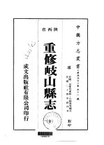 重修岐山县志  全