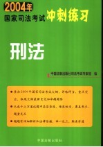 2004年国家司法考试冲刺练习  刑法