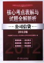 核心考点表解与试题全解新析  公司信贷  2012版