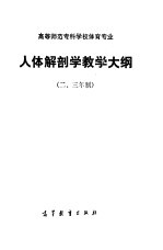 高等师范专科学校体育专业人体解剖教学大纲  二、三年制