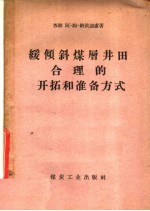 缓倾斜煤层井田合理的开拓和准备方式