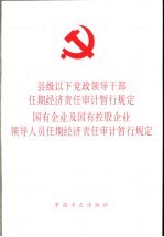 县级以下党政领导干部任期经济责任审计暂行规定  国有企业及国有控股企业领导人员任期经济责任审计暂行规定