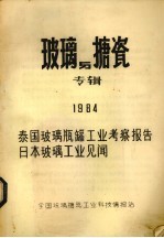 玻璃与搪瓷专辑  1984泰国玻璃瓶罐工业考察报告日本玻璃工业见闻