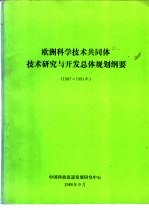 欧洲科学技术共同体技术研究与开发总体规划纲要  1987-1991