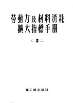 劳动力及材料消耗扩大指标手册  第3册  工业运输建筑物及构筑物