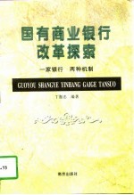 国有商业银行改革探索  一家银行  两种机制