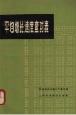 平均增长速度查对表