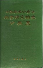 中国档案分类法科学研究档案分类表