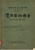 中国田野考古报告集  考古学专利  丁种第12号  澧西发掘报告