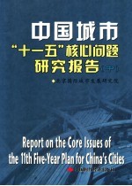 中国城市“十一五”核心问题研究报告  中