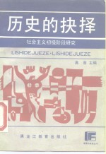 历史的抉择  社会主义初级阶段研究