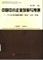 中国中小企业发展与预测  中小企业投融资策略·理念·方向·措施  2003-2004