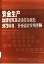 安全生产监督管理及违法行为查处处罚标准、责任追究实用手册  第2卷