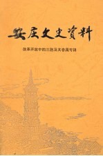 安庆文史资料  第30辑  改革开放中的三脃及其眷属专辑