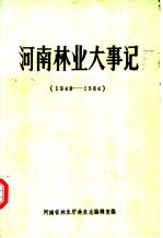 河南林业大事记  1949-1984