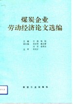 煤炭企业劳动经济论文选编