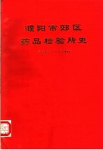 濮阳市郊区药品检验所史  1981-1986