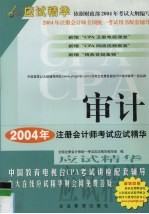 2004年注册会计师全国统一考试应试精华  审计