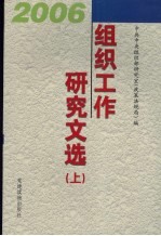 2006组织工作研究文选  上