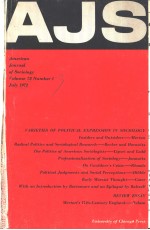 AMERICANJOURNALOFSOCIOLOGY  VOL.78  NO1-6  1972  (共两本)