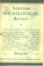 AMERICANSOCIOLOG-ICALREVIEW VOL·18 NO1-6 1953