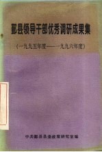 鄞县领导干部优秀调研成果集  1995-1996年度