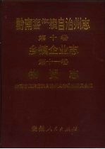 黔南布依族苗族自治州志  第10卷  乡镇企业志