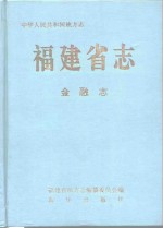 福建省志  金融志