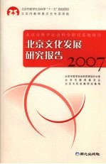 北京文化发展研究报告  2007