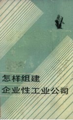 怎样组建企业性工业公司