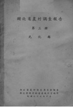 湖北省农村调查报告  第3册