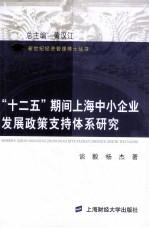 “十二五”期间上海中小企业发展政策支持体系研究