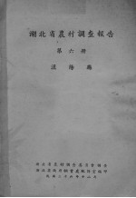 湖北省农村调查报告  第6册