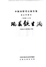 中国田野考古报告集考古学专刊  丁种第十三号  讯县铁生沟