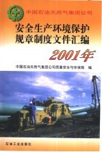 中国石油天然气集团公司安全生产环境保护规章制度文件汇编  2001年